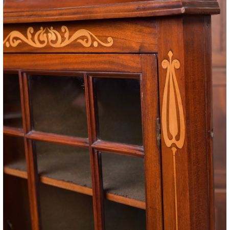 antiker Eckschrank Mahagoni Massivholz 20. Jahrhundert