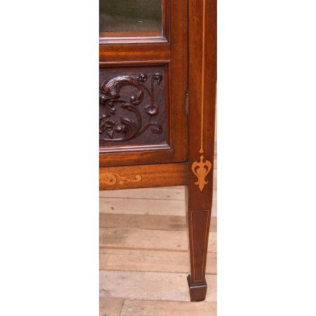 antiker Eckschrank Mahagoni Massivholz 20. Jahrhundert