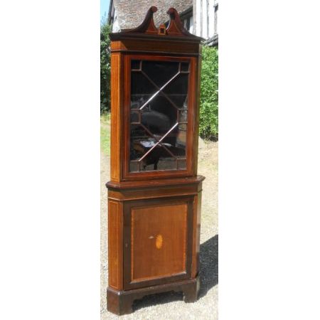 antiker Schrank zweiteilig Mahagoni Massivholz 1900