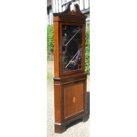 antiker Schrank zweiteilig Mahagoni Massivholz 1900