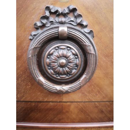 Antiker großer Mahagoni Kleiderschrank / breakfront wardrobe, edwardianisch, ca. 1900