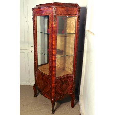 Französische Inlaid Vitrine 