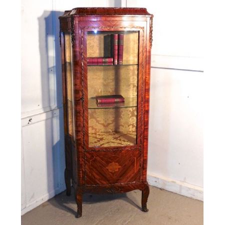 Französische Inlaid Vitrine 