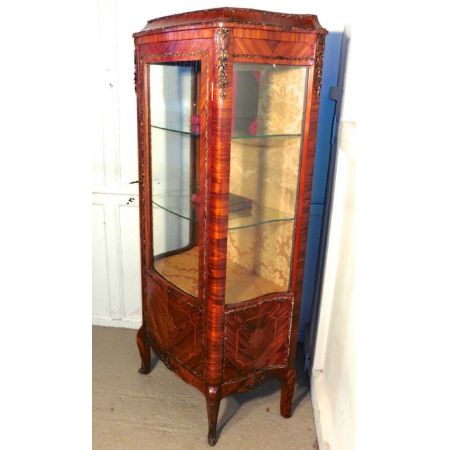 Französische Inlaid Vitrine 