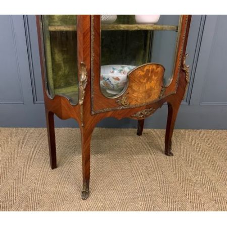 antike Vitrine Eiche Veilchenholz Massivholz 1890