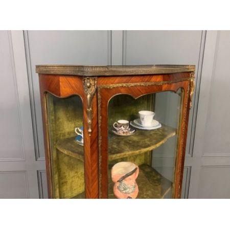 antike Vitrine Eiche Veilchenholz Massivholz 1890