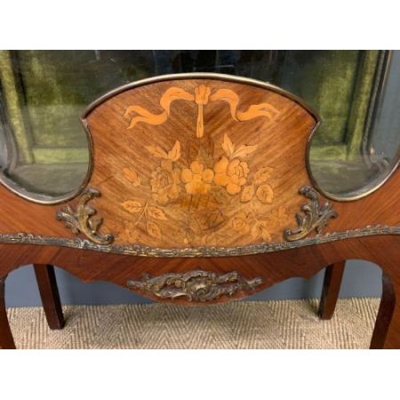 antike Vitrine Eiche Veilchenholz Massivholz 1890