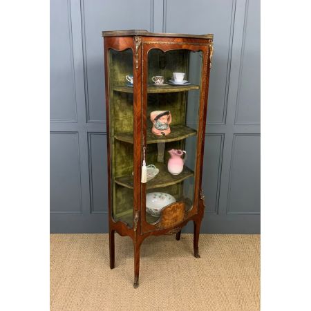 antike Vitrine Eiche Veilchenholz Massivholz 1890