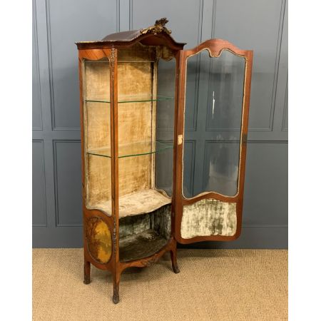 antike Vitrine aus Veilchenholz Massivholz 1890 französisch