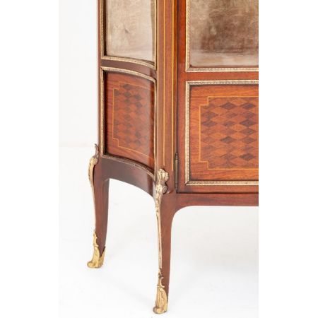 antike Vitrine aus Mahagoni Massivholz 1880