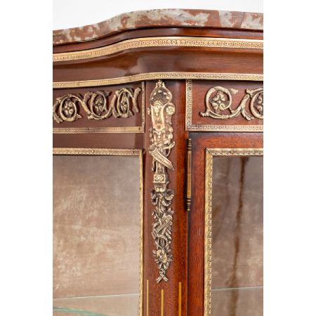 antike Vitrine aus Mahagoni Massivholz 1880