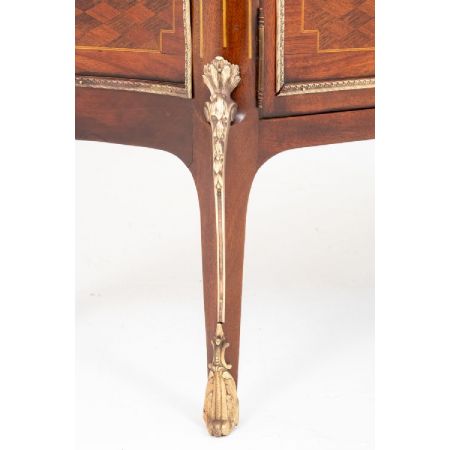 antike Vitrine aus Mahagoni Massivholz 1880
