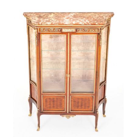 antike Vitrine aus Mahagoni Massivholz 1880