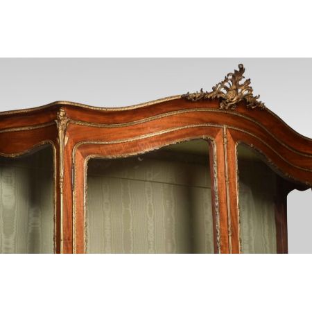 antike französische Mahagoni Vitrine von Vernis Martin