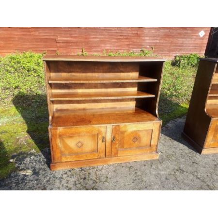  antikes Paar Bücherschränke Eiche Massivholz 1910