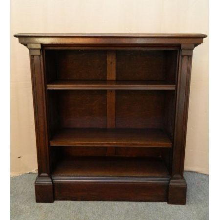 Viktorianisches Paar Eichen Bücherregale Massivholz antik ca 1890