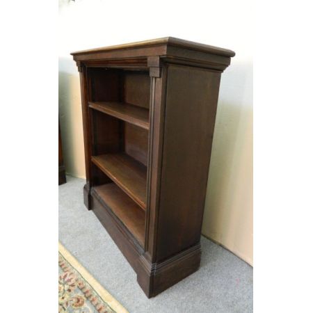 Viktorianisches Paar Eichen Bücherregale Massivholz antik ca 1890