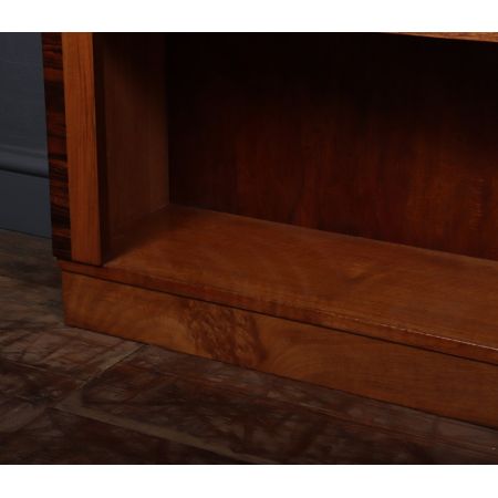 Art Deco Paar Nussbaum Bücherregale Massivholz antik ca 1930