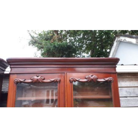 Antikes Paar Bücherschränke aus Mahagoni Massivholz