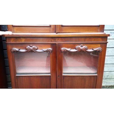 Antikes Paar Bücherschränke aus Mahagoni Massivholz