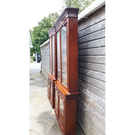 Antikes Paar Bücherschränke aus Mahagoni Massivholz