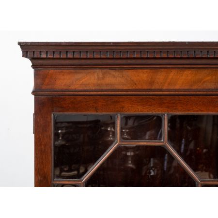 Antiker Bücherschrank aus Mahagoni Massivholz 