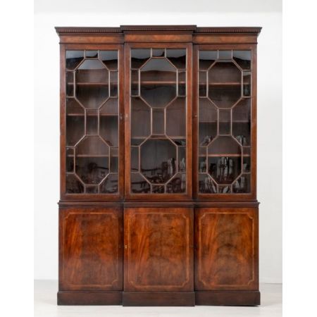 Antiker Bücherschrank aus Mahagoni Massivholz 