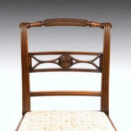 Regency Set vier Massivholz Stühle antik ca 1820