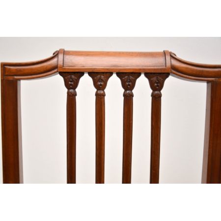 antiker, georgianischer Satz von vier Stühlen Mahagoni Massivholz 1910