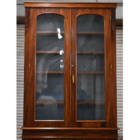 antiker, viktorianischer Bücherschrank Mahagoni Massivholz 19. Jahrhundert