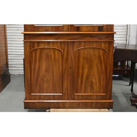 antiker, viktorianischer Bücherschrank Mahagoni Massivholz 19. Jahrhundert