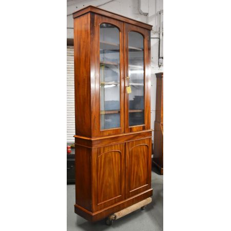 antiker, viktorianischer Bücherschrank Mahagoni Massivholz 19. Jahrhundert