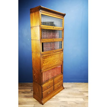 Antiker Eichen Bücherschrank im Globe Wernicke Stil