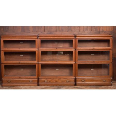 Set aus 3 Globe-Wernicke-Bücherschränken aus Eichenholz