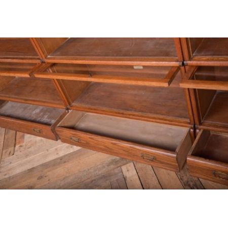 Set aus 3 Globe-Wernicke-Bücherschränken aus Eichenholz