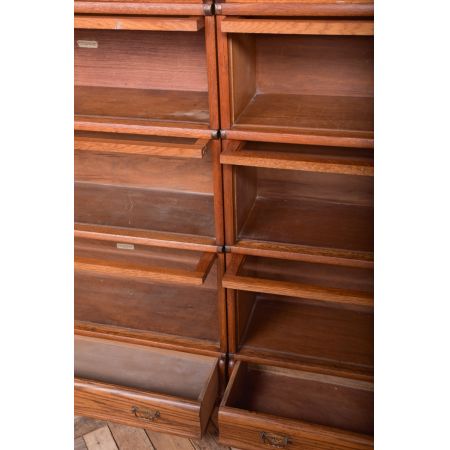 Set aus 3 Globe-Wernicke-Bücherschränken aus Eichenholz