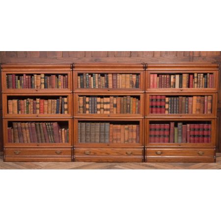 Set aus 3 Globe-Wernicke-Bücherschränken aus Eichenholz