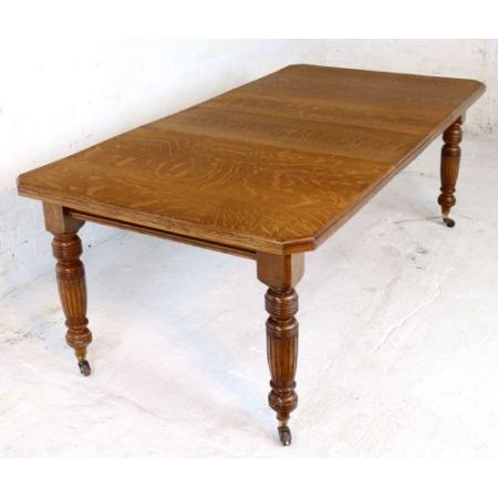 Esstisch für bis zu acht 8 Personen antik Eiche spätviktorianisch Massivholztisch