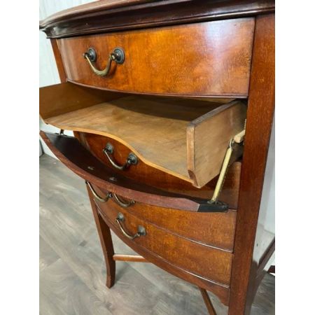 antiker, edwardianischer Musikschrank Mahagoni Massivholz Schubladenfronten abklappbar