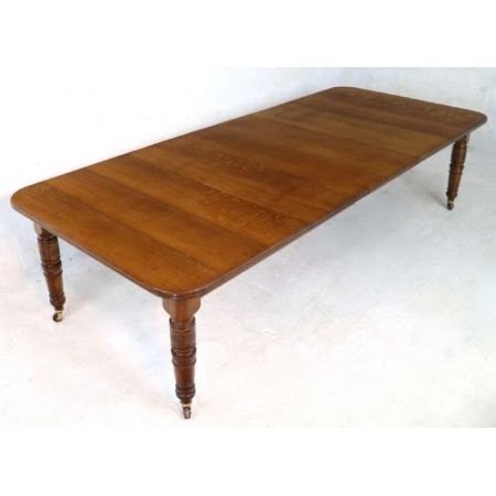 Ausziehbarer viktorianischer Esstisch aus Eiche 