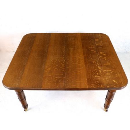 Ausziehbarer viktorianischer Esstisch aus Eiche 