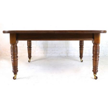 Ausziehbarer viktorianischer Esstisch aus Eiche 