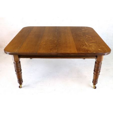 Ausziehbarer viktorianischer Esstisch aus Eiche 