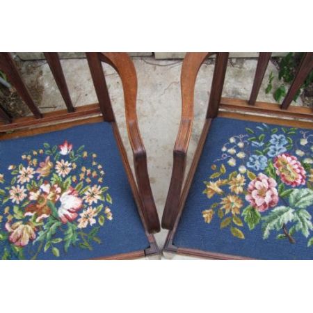 Set mit acht edwardianischen Esszimmerstühlen im georgianischen Stil aus Mahagoni