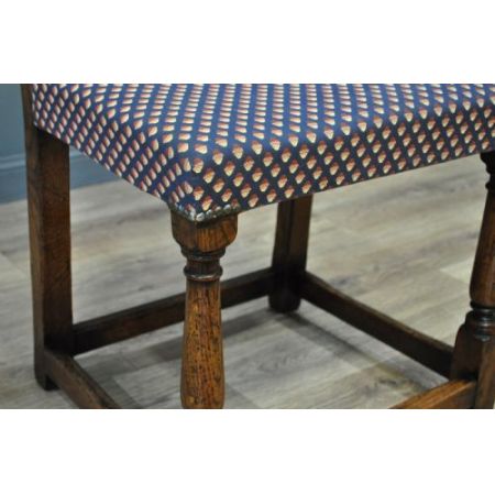 antikes Set aus sechs 6 geschnitzten Eichenküchenstühlen