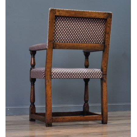 antikes Set aus sechs 6 geschnitzten Eichenküchenstühlen