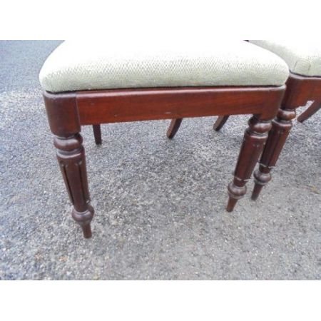 Antikes Set aus sechs Mahagoni Esszimmerstühlen