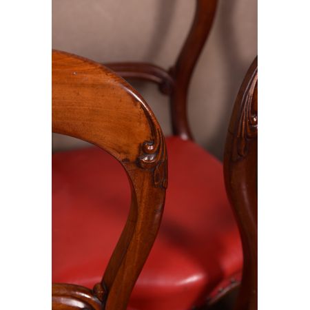 Hochwertiges viktorianisches Set mit sechs Esszimmerstühlen aus Mahagoni