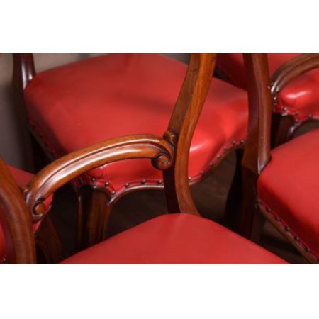 Hochwertiges viktorianisches Set mit sechs Esszimmerstühlen aus Mahagoni