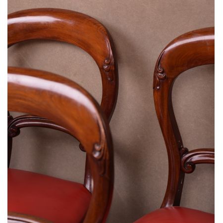 Hochwertiges viktorianisches Set mit sechs Esszimmerstühlen aus Mahagoni